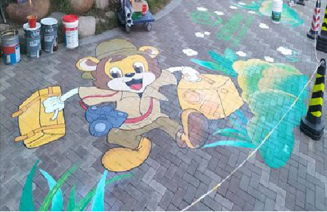 曲靖夏季画地面彩绘会遇到的问题