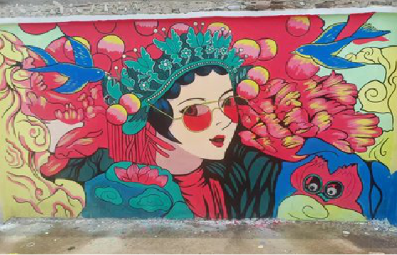 曲靖墙体彩绘-网红墙