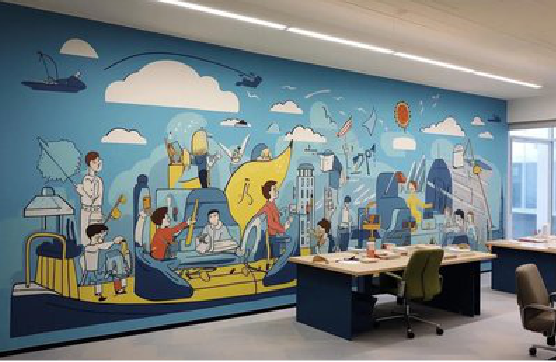 曲靖办公室墙绘的特点。